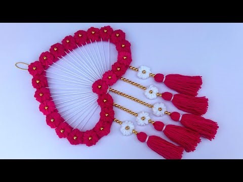 Creative ideas | Diy Heart shape woolen wall hanging | Diy Easy woolen wall hanging craft ideas |