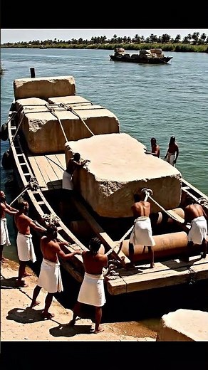 Pyramid Stones Through the Nile river How Ancient Egyptians Moved #AncientEgypt #NileRiver #Pyramids