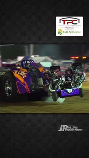 "Bull Buster" twin engine Light Modified Tractor pulling at The Pullers Championship 2025!