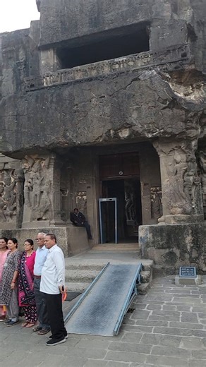 Close-up view of the entrance to the astonishing Kailasa Temple at Ellora... #AncientDiscoveries #architecture #ancient #archaeology #fblifestyle #tourism #AncientHistory #theancientplacetobe | We Love Ancient Aliens