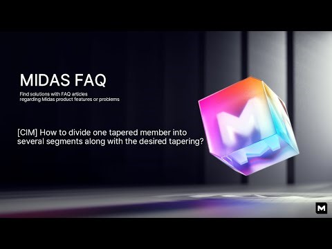 How to divide one tapered member into several segments along with the desired tapering?