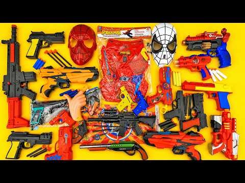Spider-Man Toy Gun Collection! 🕷️ M4 Rifle, Glock, Revolver, Shotgun Blasters & Gear