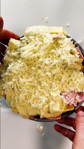Load up all the elements of a classic croque monsieur with soft waffles