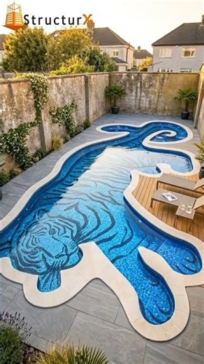 Built a Giant Tiger Shaped Pool From Scratch — Luxury Backyard Transformation