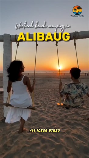 Alibaug beach camping is the perfect weekend escape—enjoy tent stays on the sand 🏕️, tasty BBQ 🍖, bonfire nights 🔥, and stunning sunsets by the sea 🌅. Relax, play beach games 🏖️, and sleep under the stars ✨ for an unforgettable experience with friends or family 👨‍👩‍👧‍👦. | Weekend Thrills Alibag