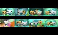 Mix of 8 videos from youtube : 8 Octonauts Episodes played at once