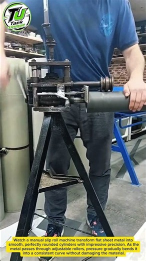Amazing Manual Sheet Metal Rolling Machine | Fast Cylinder Forming Process