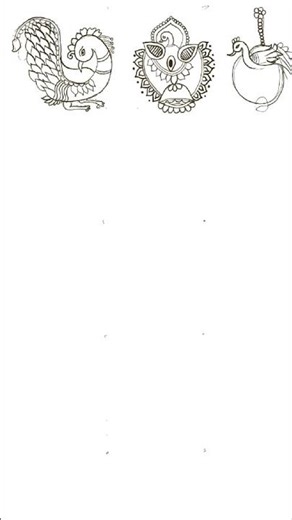 Practicing peacock motifs and movement