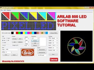 Arelab 800 Led ic softwear Tutorial