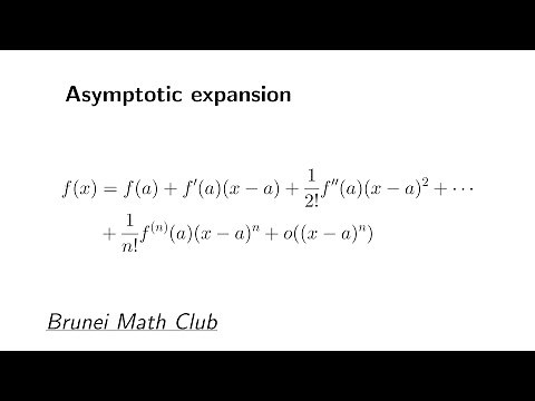 Asymptotic expansion (Taylor approximation)
