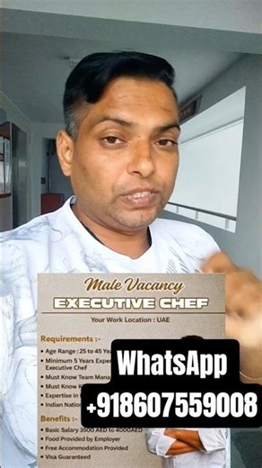 executive chef job in Dubai 🇦🇪 || jobs in Dubai || chef jobs in Dubai