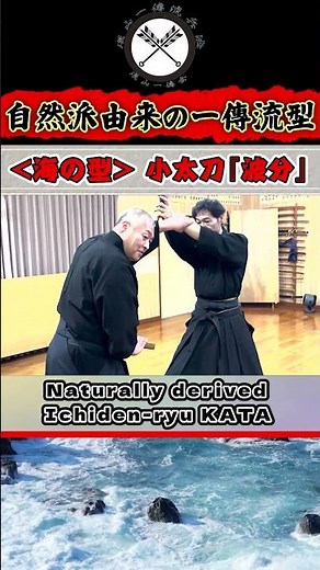 【自然派由来の一傳流型】大波を切り裂くが如く！ ＜海＞ 小太刀『波分』#shors#ショート#古武道#古武術#剣術#居合#浅山一伝流#samurai#martialarts
