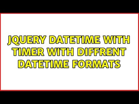 Jquery Datetime with timer with diffrent datetime formats