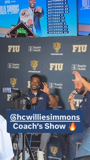 FIU Football on Instagram: "We’re back at @twinpeaksdoral tomorrow night for the final @hcwilliesimmons Coach’s Show of the 2025 season!! 🔥🔥 To celebrate we’ll be GIVING AWAY THREE $100 GIFT CARDS for the Dec. 26th Watch party and also will be pulling up with special guest @alex4perry and @cooling.shum We can’t wait to see y’all tomorrow at 6pm 🐾"