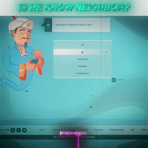 AKINATOR AURA ☠️ #helloneighbor #edit #viralshorts #like #minegaming92