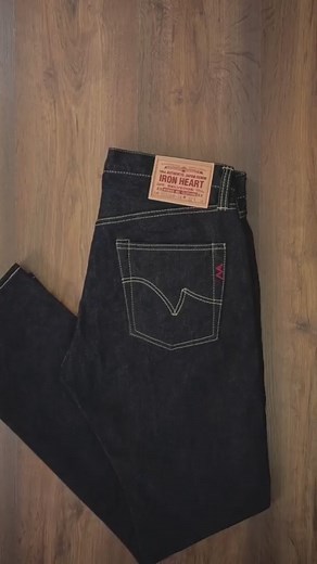Take a closer look at our new 14oz selvedge broken twill denim. 555, 634, 666 & 888 cuts - available now. | Iron Heart International