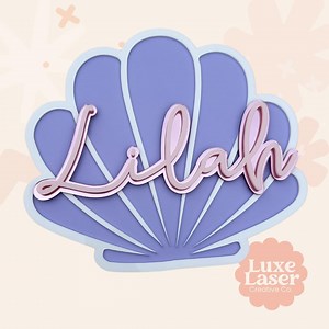 Acrylic Shell Name Sign: Mermaid Nursery Decor - Etsy Australia