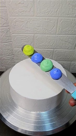 Vannila Rainbow Multi Faush Design #cake #vannila #rainbowcake #shorts #feed