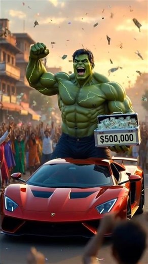 Hulk Vs Car Racing Challenge 😲 #shorts