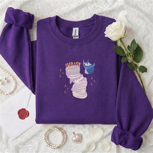 Embroidered Merryweather Fairy Birthday Cake Sweatshirt, Vintage Sleeping Beauty T-shirt, Retro Disney Adult Baby Tee, Magic Gift - Etsy