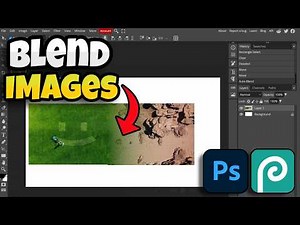 How To Blend 2 Images Together In Photopea or Photoshop 2026 (Fast And Easy)