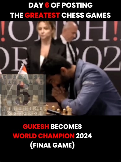 Dommaraju Gukesh made history by becoming the youngest World Chess Champion, surpassing a record long held by Garry Kasparov. At just 18 years old, the Indian prodigy captured the title with remarkable composure, tactical clarity, and maturity beyond his age. His victory not only marked a personal milestone, but also signaled a new era for Indian chess, confirming Gukesh as a defining figure of the game’s next generation. @dommarajugukesh.official #india #chess #carlsen #ding #liren #worldchampi