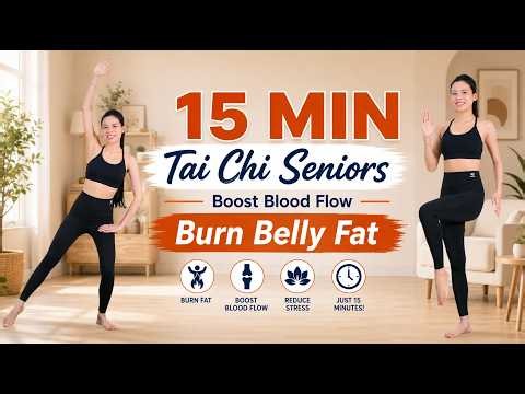 15-Min Tai Chi Walking for Seniors 🔥 Burn Belly Fat & Boost Blood Flow After 50
