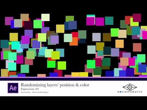 Randomizing layers' position & color with expressions