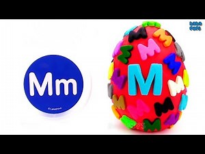 Learn-M-Letter | Spelling Words that Start with the Letter M | Surprise Egg Play Doh |Lesson 13