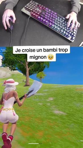 Je croise un bambi trop mignon 🥹... #fortnite #fyp #bambi