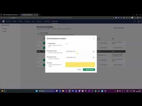 Setting up Schedules