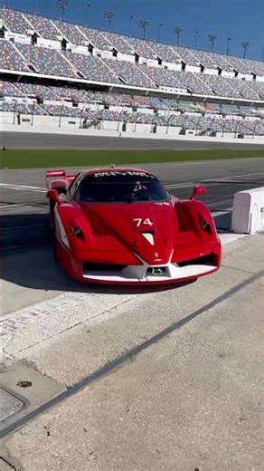Feel the adrenaline rush as the Ferrari FXX heads back into the pit
