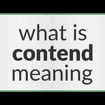 Contend | meaning of Contend