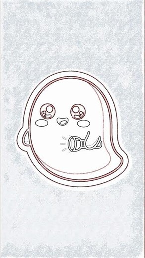 Draw a Cute Ghost with a Flashlight! Easy for Beginners