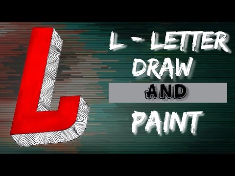 L letter draw and paint in 3d / How to draw L letter #letter #easy