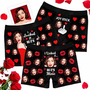 Personalized Face Boxer Briefs, Custom Funny Valentine's Underwear, Boyfriend Valentine's Day Gifts - Etsy
