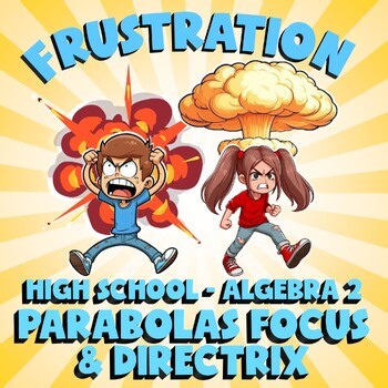 Parabolas Focus & Directrix FRUSTRATION Math Game - No Prep Algebra 2 Review