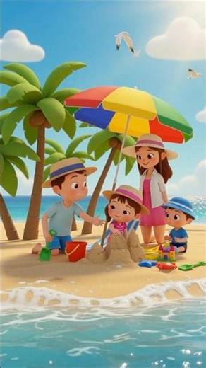 Beach Day Song for Kids | Fun Family Beach Adventure Nursery Rhyme | Cocomelon Style