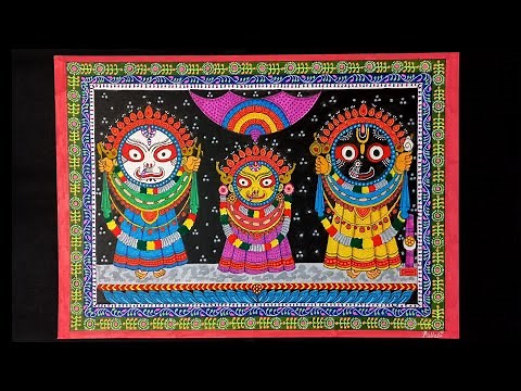 Jagannath Baldev Subhadra Pattachitra Painting | Step by step tutorial