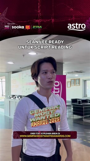 Sean Lee bersemangat untuk script reading GMWA 2025! 11 HARI LAGI GMW AWARDS 2025! 🚨 Undian dibuka bermula 15 Januari 2026, 12 malam hingga 15 Februari, 12 tengahari 🚨 Layari www.gempakmostwantedawards.com sekarang! 50 kredit undian bagi 1 kategori setiap hari. IT’S SHOWTIME! Jom Usha GMWA25 🏆Gempak Most Wanted Awards 2025 🗓️ 15 Februari 2026 ⏰ 830 malam 🔊Astro Ria | Astro One | sooka | gempak.com, Facebook, YouTube & TikTok Gempak Stream di Astro One, atau strim bila-bila masa di sooka app