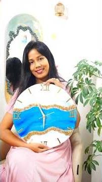 How to make Resin wall clock/#resinartist #resinclock