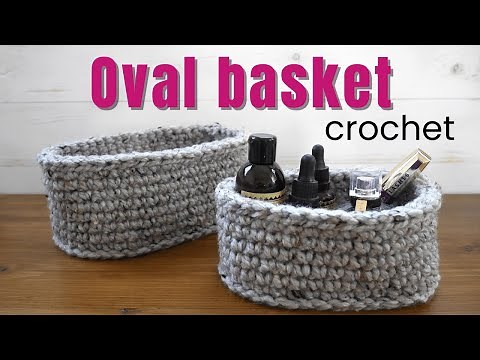 How to crochet an oval basket - full tutorial beginner friendly