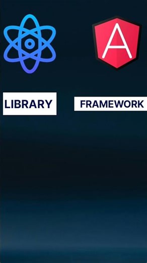 React js Vs Angular js..💻#library vs framework #shorts #react #angular #webdevelopment #frontend
