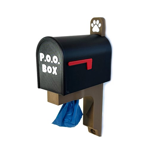 The P.O.O. Box - Wall Mounted Mailbox Dog Waste Bag Dispenser | Screw or Stick On - Etsy