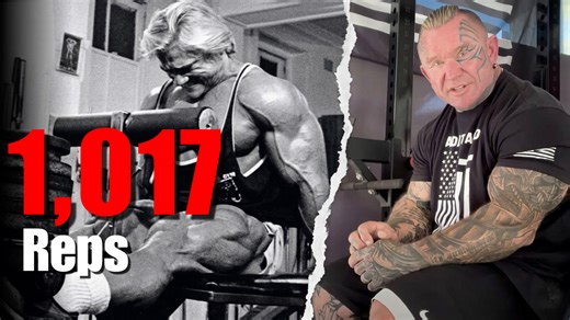 Lee Priest’s legendary 1,017-rep leg press challenge