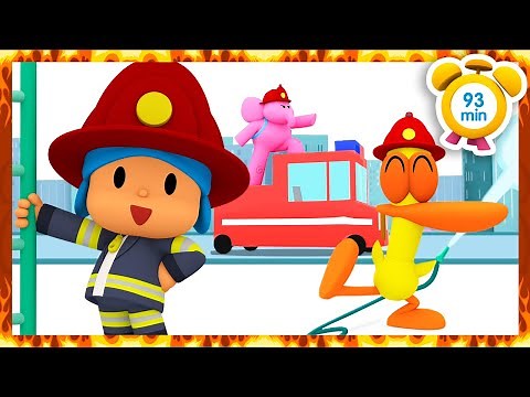 🧑‍🚒 POCOYO ENGLISH - I Want to Be a Firefighter! [93 min] Full Episodes |VIDEOS & CARTOONS for KIDS