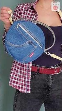 smart way to reuse old jeans 👖 #bag #jeansreuse #sewing
