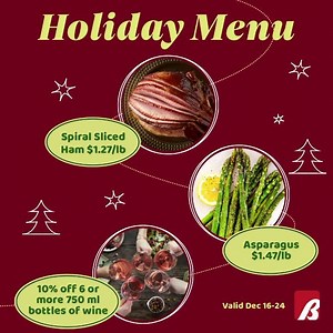 Check off everything on your Holiday Menu with help from your local Bashas’! Visit the Weekly AD on our website to see these and other amazing deals good through December 24th! #bashas #bashasholidaymeals | Bashas' Supermarkets | Facebook