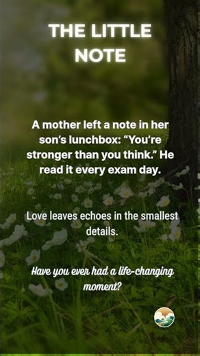 " The Little Note " - A Life Changing Moment | #story1