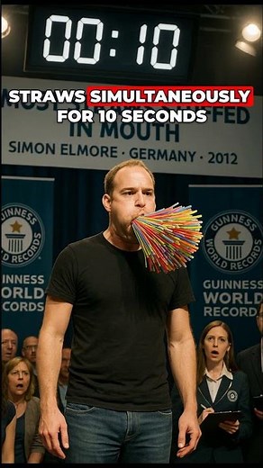 Man Holds 400 Straws in Mouth: Jaw-Dropping Guinness World Record!